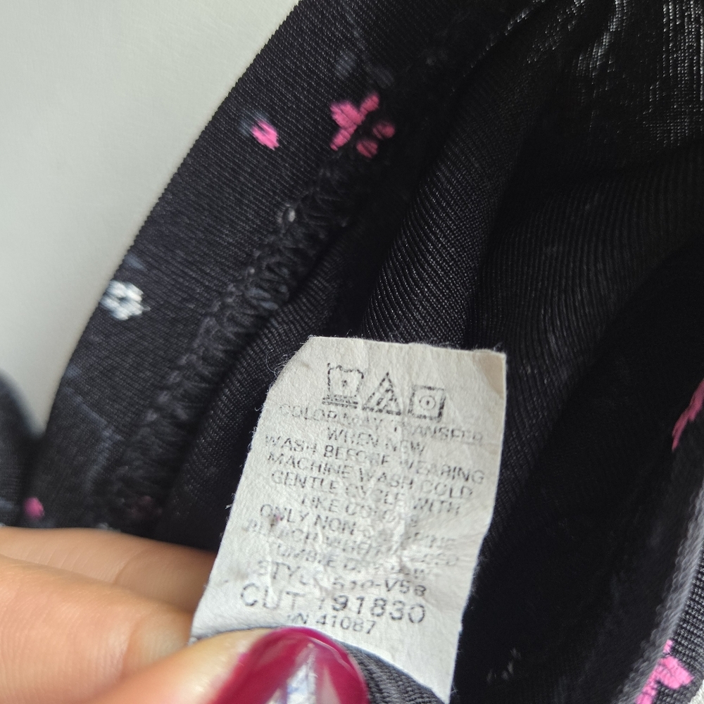 JM Collection Black Floral Stretch Maxi Skirt Size L Y2K 90s Boho Grunge Cottage - Picture 10 of 10